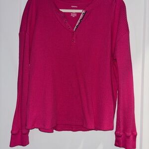 Sonoma Women's Fuchsia Long Sleeve Top